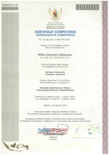 BNSP Certified